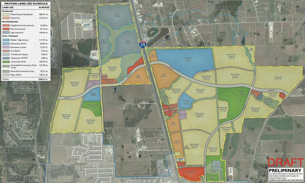 The first phase of Mayfair, an 1,888-acre mixed-use development expected to be built over 15 to 20 years, will begin on April 16. 